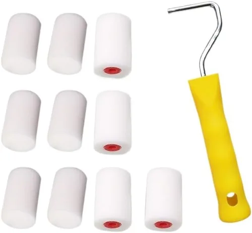 Miniatura 7 de kit de rodillos de pintura Juego De Pinceles De Espuma Aceitosa De 2 Pulgadas, Kit De Esponja De Poliéster, Mini Rodillo De Pintura Para Decoración