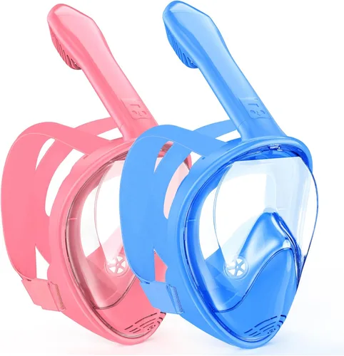 Miniatura 13 de Kids Snorkel Mask Full Face, Snorkeling Gear for Kids with Camera Mount, 180 Degree Panoramic View Snorkeling Set Anti-Fog Anti-Leak