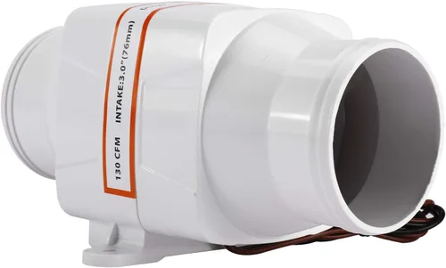 Miniatura 4 de Yaegoo Marine Boat - Soplador de aire de sentina en línea de 3" DC 12V 130 CFM