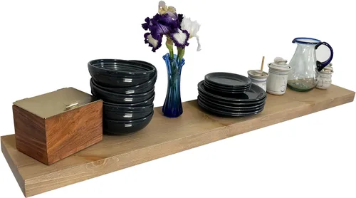 Miniatura 16 de joelsantiques Estantes flotantes de madera de 24 pulgadas para pared, 24 x 10 x 2 pulgadas, madera natural maciza de alta gama, soporte resistente