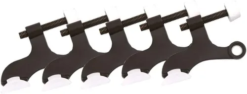 Miniatura 12 de Design House Design House 189118 - Protector de pared con bisagra de núcleo hueco con punta de goma, topes de puerta ajustables color negro mate