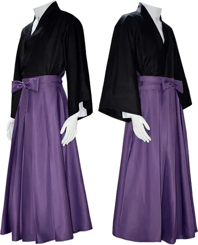 Miniatura 5 de TMSREBU Yugi Tsukasa - Disfraz de cosplay kimono, carnaval, fiesta, uniforme completo Yugi Tsukasa (sombrero)