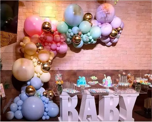 Miniatura 8 de Kit de arco de guirnalda de globos de arco iris, 171 piezas de globos de látex pastel, colores macarrón, 5, 10, 12, 18 pulgadas, cumpleaños, baby