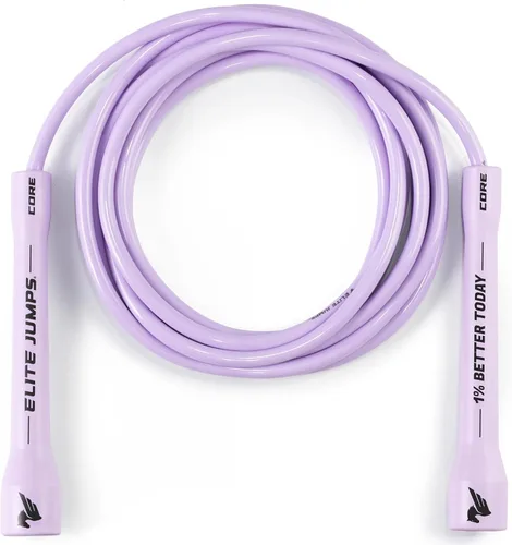 Miniatura 7 de Elite Jumps - Cuerda de saltar ajustable – Cuerda de entrenamiento de PVC de 0.236 pulgadas para fitness y cardio, cuerda de saltar para interiores