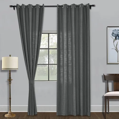 Miniatura 16 de Fcosie Cortinas de lino de 50 pulgadas de ancho x 63 pulgadas de largo, paneles de cortina filtrantes de luz, paneles de cortina con ojales