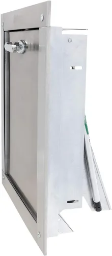 Miniatura 4 de Manija universal de acero inoxidable compatible con ADA en L con cierre estándar de 12 pulgadas de ancho x 15 pulgadas de alto, puerta de canal
