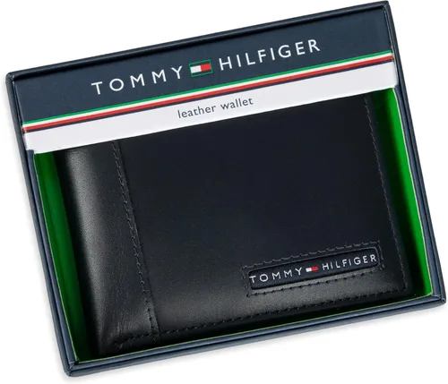 Miniatura 43 de Tommy Hilfiger Cartera de piel auténtica para hombre con ventana de identificación y múltiples ranuras para tarjetas