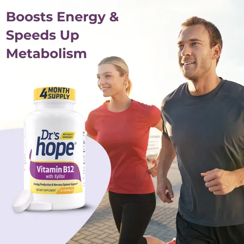Miniatura 9 de Dr's Hope Vitamina B12 1000 mcg, 120 tabletas masticables, suministro para 4 meses, 1 tableta diaria – Puede apoyar la energía, el metabolismo