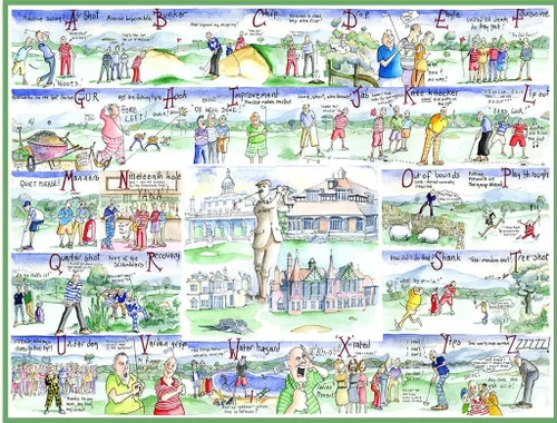 Miniatura 2 de Rompecabezas de 1000 piezas – Golf by Tim Bulmer – Rompecabezas cómico de 1000 piezas para adultos, rompecabezas colorido, rompecabezas divertido