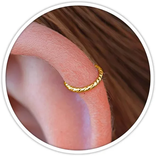 Miniatura 46 de Variedad de aretes de aro para cartílago