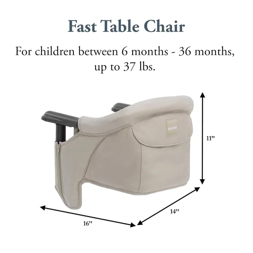 Miniatura 74 de Inglesina Silla de Mesa Rápida, Negro - Silla Alta Portátil para Bebés - para Bebés y Niños Pequeños hasta 37 libras - Diseño Plegable - Se Adapta a