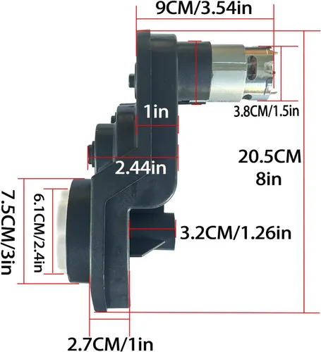 Miniatura 3 de Caja de cambios de motor de acero de 24 V para Jeep Power Wheels Piezas de repuesto de actualización de motor, caja de engranajes de motor de alto