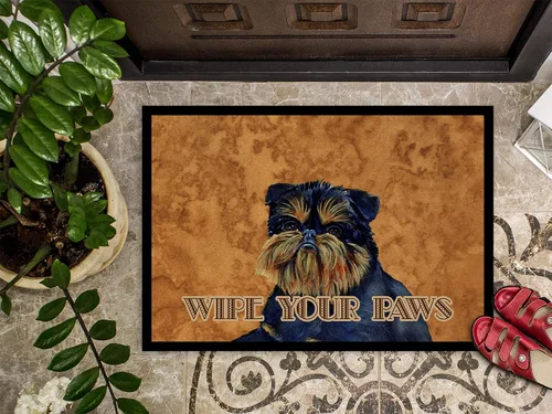 Miniatura 3 de Caroline's Treasures LH9462JMAT - Felpudo de Bruselas Griffon Wipe Your Paws de 24 x 36 pulgadas, tapete para puerta delantera, interior y exterior