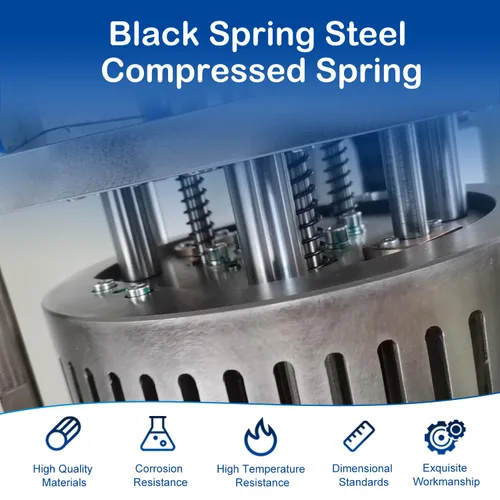 Miniatura 3 de MroMax 20Pcs Compressed Spring, 0.04" Wire Dia, 0.31" OD, 1.57" Free Length, Gray Black Spring Steel Extended Coil Compression Spring