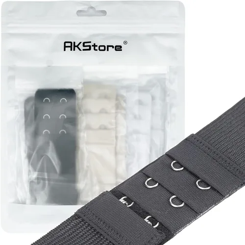 Miniatura 6 de Akstore 6 piezas para mujer, suave y cómodo, elástico extensible, 2 ganchos y 3 filas para mujer