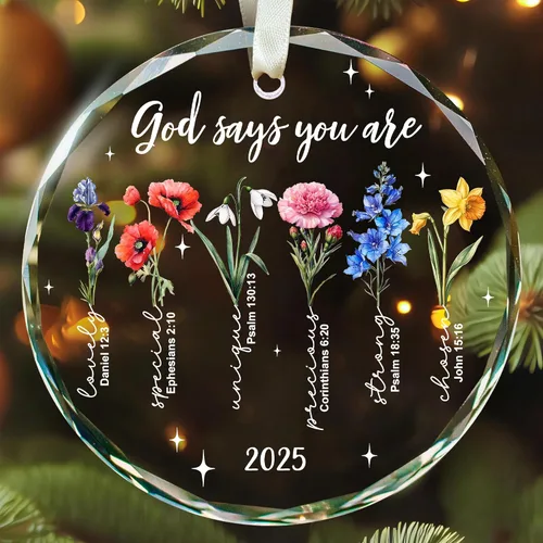 Adornos de Navidad cristianos, adornos religiosos de Navidad para mujeres, regalos cristianos para mujeres, versículo religioso de la Biblia Jesús,