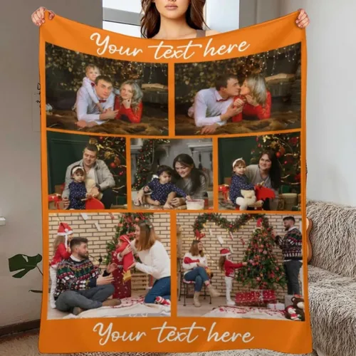IEK Manta personalizada, manta personalizada con foto, foto personalizada de la manta, foto personalizada de la manta, manta de regalo para mamá