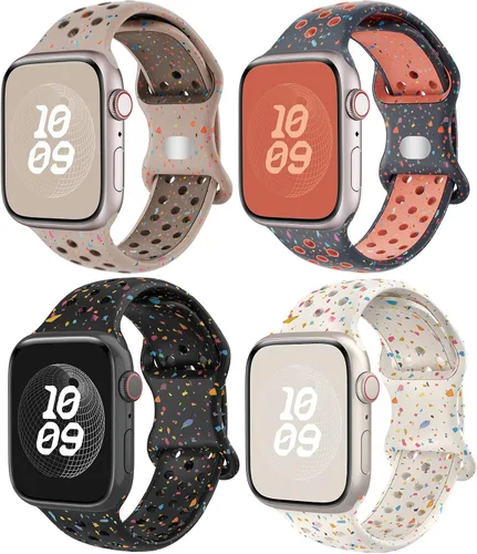 Miniatura 18 de Correas de silicona compatibles con Apple Watch Band de 1.496 in 1.575 in 1.614 in 1.654 in 1.732 in 1.772 in 1.811 in 1.929 in, correa deportiva