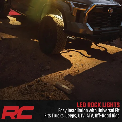 Miniatura 7 de Rough Country Cápsulas de Luz LED Deluxe para Rocas con Kit de Montaje 4 Cápsulas - 70980, Blanco