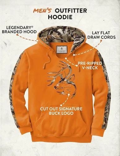 Miniatura 4 de Legendary Whitetails - Sudadera con capucha para hombre con detalles de camuflaje