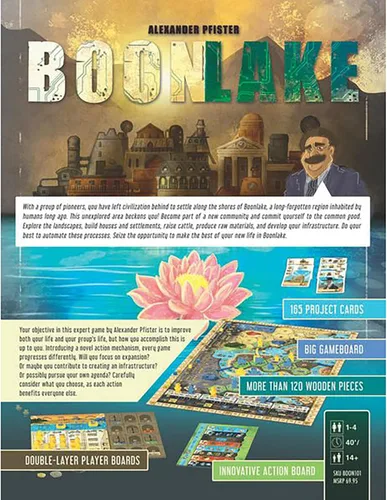 Miniatura 3 de Capstone Games Boonlake Euro - Juego de mesa de estrategia para 1-4 jugadores, gestión de manos, construcción de motores, planificación de recursos