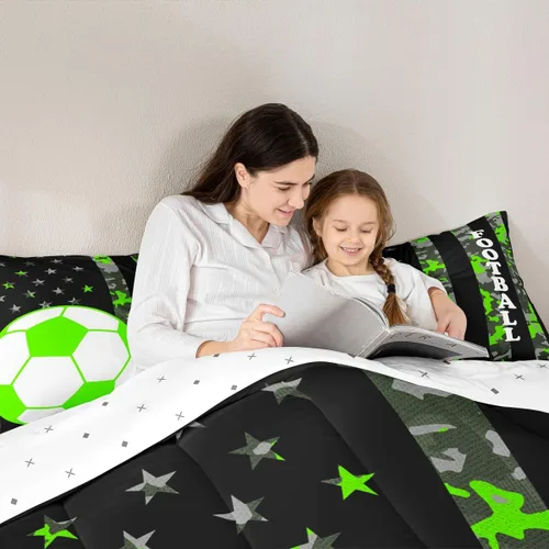 Miniatura 78 de Feelyou Juego de edredón de baloncesto para niñas y niños, juego de ropa de cama con juegos de pelota, decoración de habitación, regalo para amantes