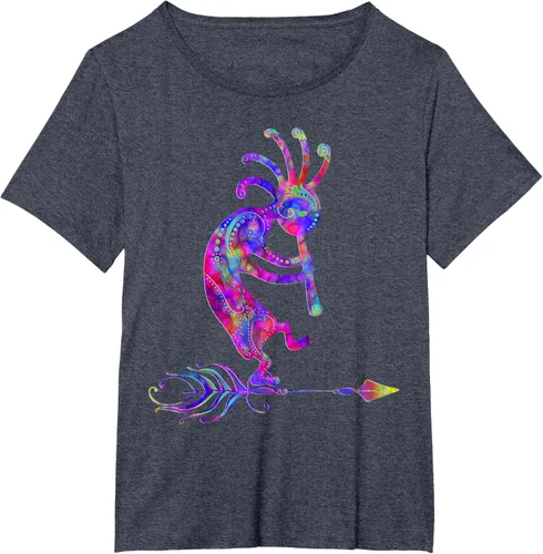 Miniatura 84 de Native American Kokopelli With Feather 2 - Camiseta Fan Fun, Negro, S