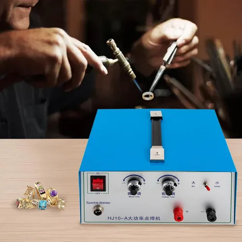 Miniatura 2 de Máquina de soldadura por puntos de joyería Máquina de soldadura de platino de oro y plata 110A 110V Soldador por puntos de joyería Máquina