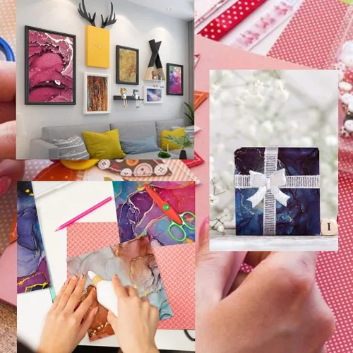 Miniatura 4 de Papel para álbum de recortes de 12 x 12 pulgadas, 24 hojas de papel para álbum de recortes para manualidades, cartulina de impresión de un solo