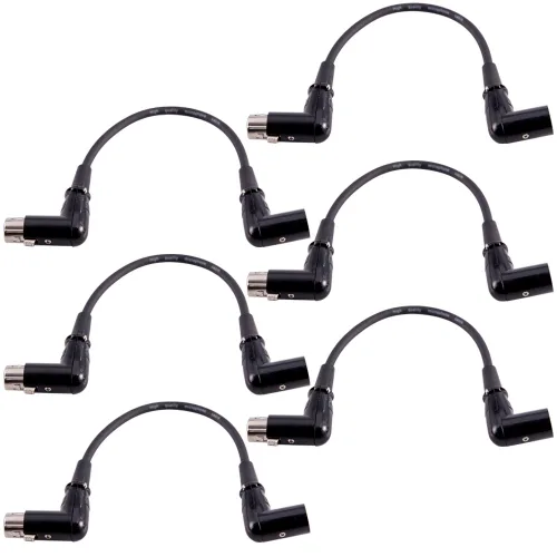 Miniatura 6 de Seismic Audio SARAX1 Nuevo cable de conexión XLR a XLR en ángulo recto de 1 pie