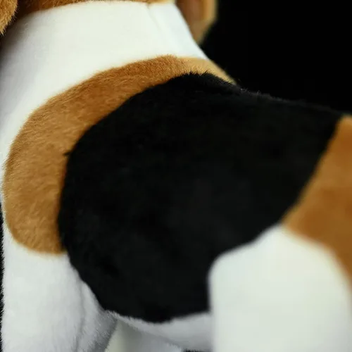Miniatura 6 de Almohada de peluche realista Beagle de 11.4 pulgadas, grande, para perro de peluche Lindo cachorro animal, decoración del hogar
