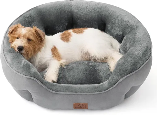 Miniatura 22 de Bedsure Camas refrescantes para perros pequeños, camas redondas para gatos de interior, cama lavable para cachorros y gatitos con parte inferior Azul