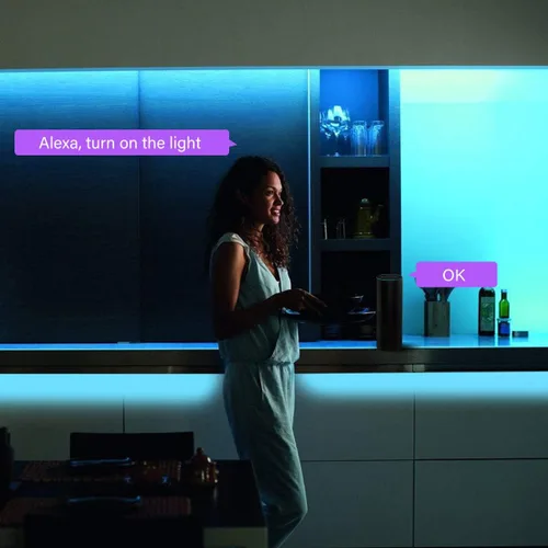 Miniatura 7 de DAYBETTER Kit de tiras de luz LED RGB compatible con Alexa y Google Assistant, tira de luces LED WiFi inteligentes para dormitorio, habitación