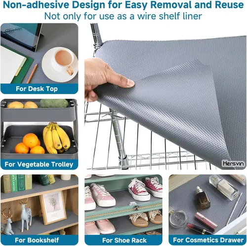 Miniatura 6 de Hersvin Shelf Liners - Alfombrillas gruesas de EVA para cajones de 16 pulgadas x 20 pies, almohadilla no adhesiva para armario, forro para gabinete