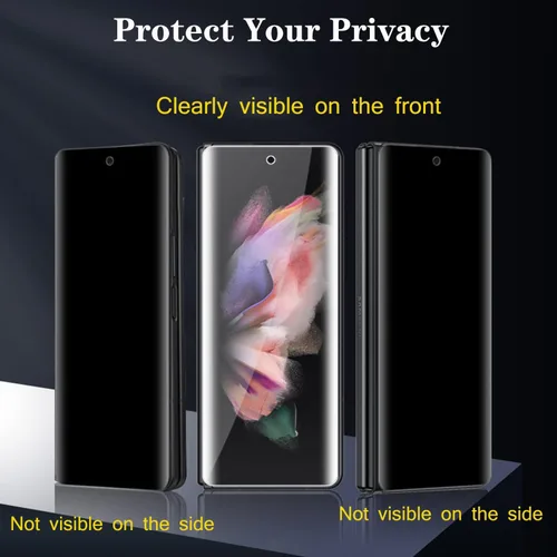 Miniatura 4 de Paquete de 2 protectores de pantalla de privacidad compatibles con Galaxy Z Fold 3, antiespías, 1 protector de pantalla exterior + 1 protector