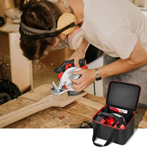 Miniatura 6 de Bolsa de herramientas universal para sierra circular DEWALT 20V MAX de 6.5 pulgadas DCS391B/DCS565B, para Makita XSS02Z 18V Sierra Circular, solo