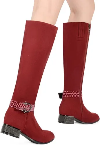 Miniatura 5 de ANN CREEK Botas 'Orizea' de gamuza sintética con tacón bajo y correas estampadas para colmena