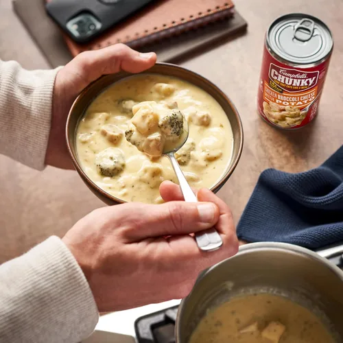 Miniatura 6 de Sopa Campbell’s Chunky, Sopa de Pollo con Brócoli y Queso, Lata de 18.8 Oz