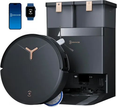 ECOVACS DEEBOT T50 MAX PRO Omni Robot Aspirador y trapeador, succión de 18,500 Pa, elevación automática de 0.709 in, ZeroTangle y TruEdge 2.0, AIVI