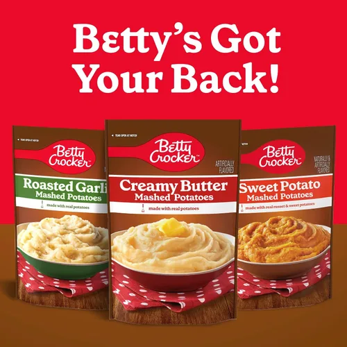 Miniatura 8 de Betty Crocker Puré de papas con mantequilla cremosa, hecho con papas reales, 4 onzas (paquete de 8)