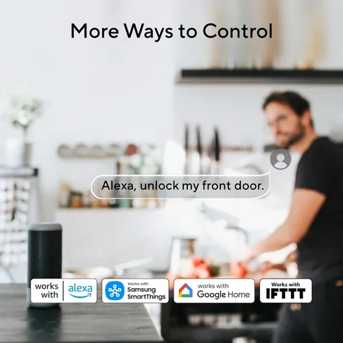 Miniatura 5 de ULTRALOQ Latch 5 La primera cerradura inteligente WiFi incorporada del mundo con huella dactilar, cerradura de puerta sin llave 5 en 1 con teclado