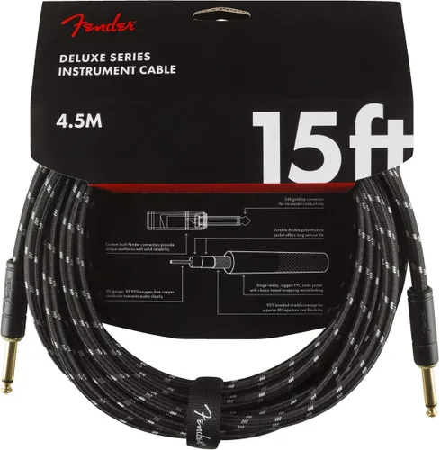 Miniatura 12 de Fender Cable de instrumentos de la serie Deluxe, recto/recto, Tweed, 18.6 pies
