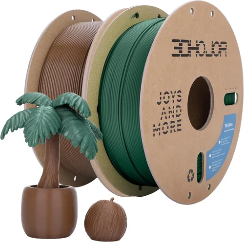 Miniatura 47 de 3DHoJor PLA+ 3D Printer Filament Bundle, Multicolor PLA+ Filament 1.75mm, Vacuum Packed, 0.25kg*8 Pack, 2kg Total, Black+Bone