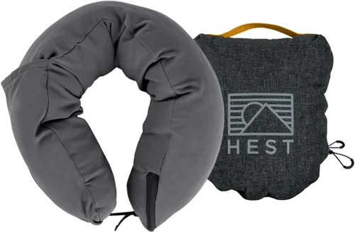 HEST Pro Almohada de viaje - Almohada cervical, corporal y pequeña de 3 en 1 - Diseño portátil y compacto - Espuma viscoelástica con funda lavable -
