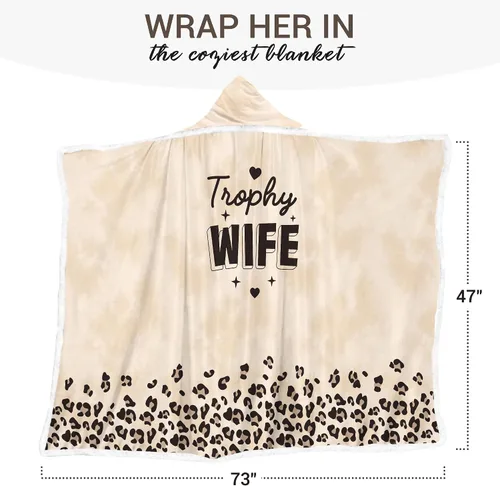 Miniatura 2 de Vprintes Gifts for Her - Sherpa Fleece Wearable Blanket Hoodie -Gifts for Wife from Husband