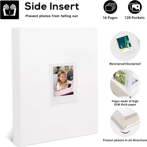 Miniatura 7 de Polaroid - Paquete de 2 álbumes de fotos con espacio de escritura, ventana frontal, álbumes de fotos Polaroid de 3 pulgadas para cámara instantánea