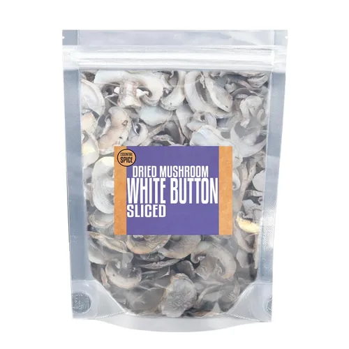 Miniatura 2 de Essential Spice Champiñones blancos secos en rodajas – Calidad premium, sabor suave y sabroso – Ideal para sopas, salsas, salteados y pasta – Fácil