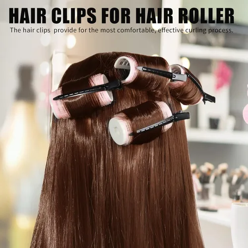 Miniatura 8 de YGDZ Pinzas de pico de pato, 30 pinzas de pelo de cocodrilo de metal de 3.5 pulgadas con agujeros, pinzas para el cabello para seccionar peinados