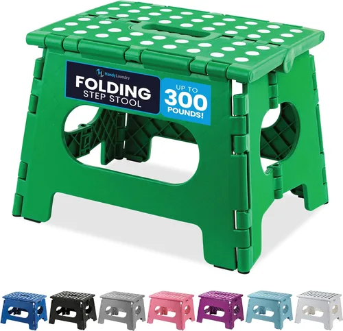Miniatura 18 de Handy Laundry Taburete plegable de paso - Taburete plegable lo suficientemente resistente para apoyar a adultos y lo suficientemente seguro