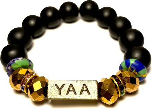 Miniatura 88 de Pulseras africanas tradicionales con nombre nacido en el día para mujeres de Ghana, materiales naturales, ajuste cómodo y holgado